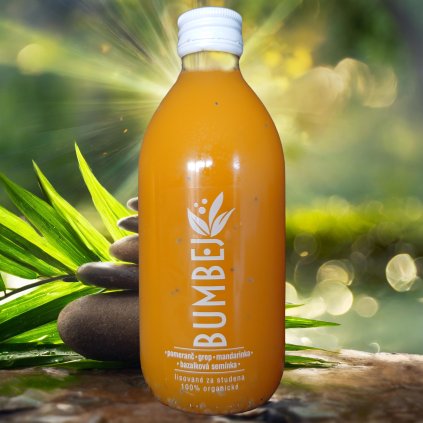 Pomeranč-grep-mandarinka+bazalkové semínko (330ml)