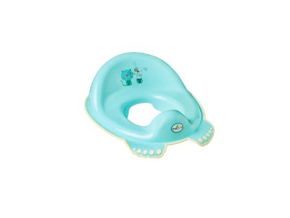 Detské sedadlo na WC protišmykové Psíček a Mačička modré