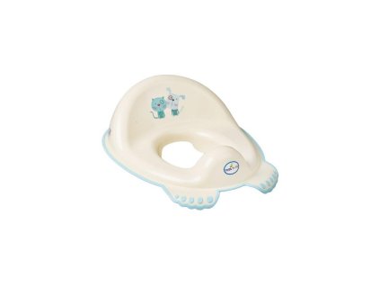 Detské sedadlo na WC protišmykové Psíček a Mačička žlté