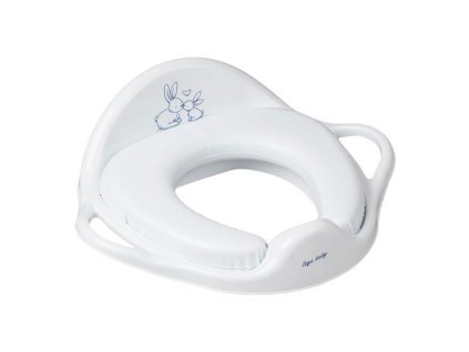 Detské sedadlo na WC mäkké Králičky bielé