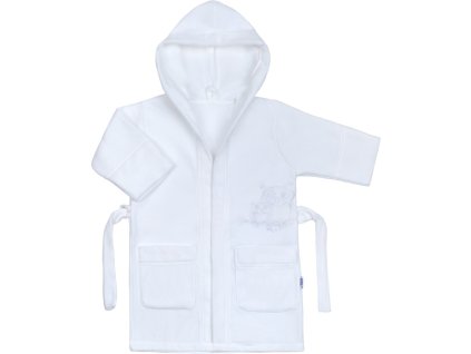 Detský župan New Baby Sovičky biely