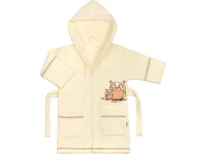 Detský župan New Baby Sovičky béžový
