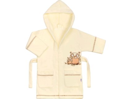 Detský župan New Baby Sovičky béžový