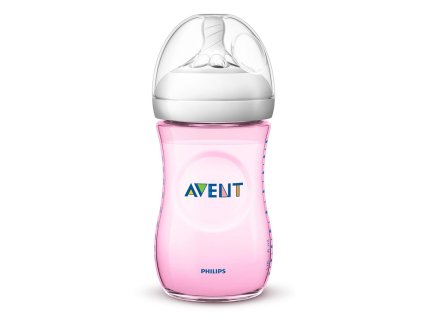 Dojčenská fľaša Avent Natural 260 ml ružová