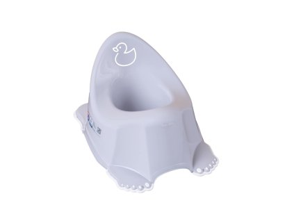 Detský nočník protišmykový kačička sivý