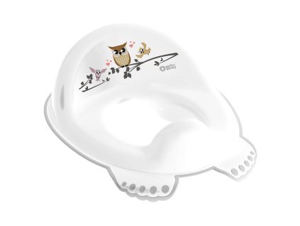 Detské sedadlo na WC protišmykové Múdra Sova biele