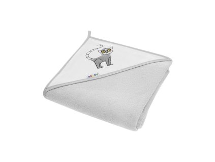 Detská osuška 100x100 Akuku sivá s lemurom