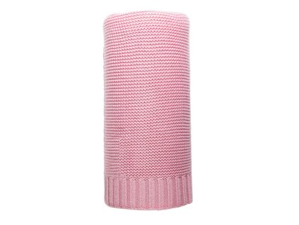 Bambusová pletená deka NEW BABY 100x80 cm ružová