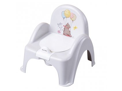 Hrajúci detský nočník s poklopom Medvedík béžový