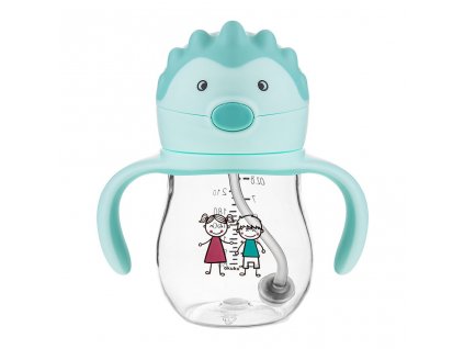 Kúzelná fľaška so slamkou a závažím Akuku 250 ml mint