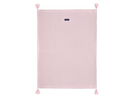 Detská bavlnená deka vafle Womar 75x100 ružová
