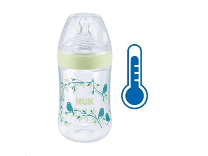 Dojčenská fľaša NUK Nature Sense s kontrolou teploty 260 ml zelená