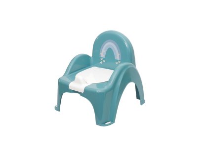 Hrajúci detský nočník s poklopom METEO tyrkysový