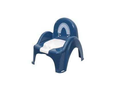 Hrajúci detský nočník s poklopom METEO modrý