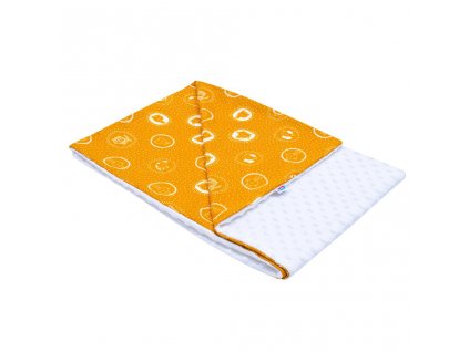 Detská deka z Minky New Baby Zvieratká horčicová 70x100 cm