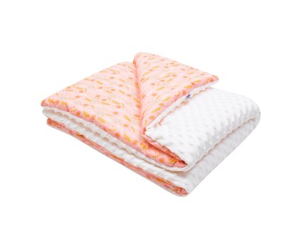 Detská deka z Minky s výplňou New Baby Harmony ružová 70x100 cm