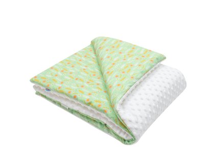 Detská deka z Minky s výplňou New Baby Harmony zelená 70x100 cm
