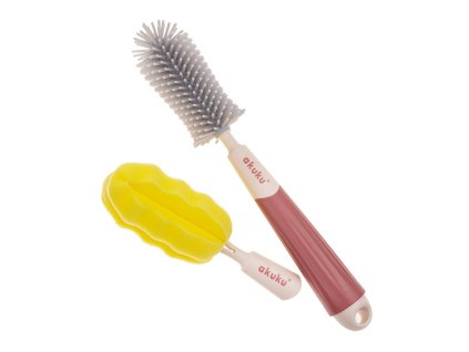 Sada kartáčov na čistenie fliaš a cumlíkov 3v1 Akuku