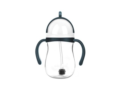 Kúzelná fľaška so slamkou a závažím Akuku 280 ml biela