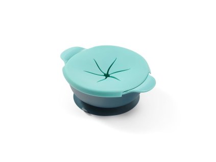 Miska na desiatu s viečkami a prísavkou Baby Ono mätová