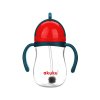 Kúzelná fľaška so slamkou a závažím Akuku 280 ml červená