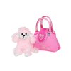 Detská plyšová hračka PlayTo Psík v kabelke ružová