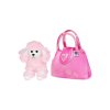 Detská plyšová hračka PlayTo Psík v kabelke ružová