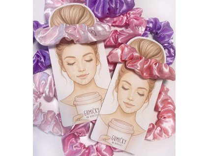 Scrunchie gumička s iniciálou
