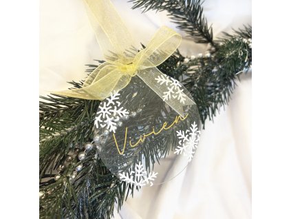 Vánoční ozdoba se jménem - Vločky