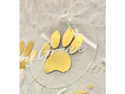 Vánoční ozdoba se jménem mazlíčka