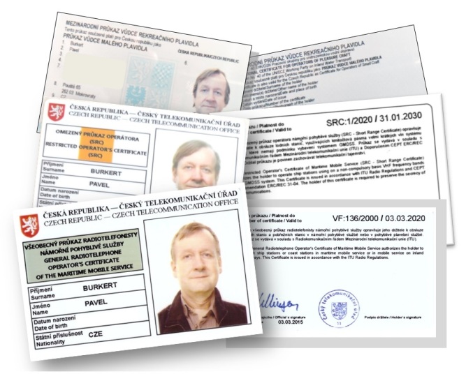 VHF - typy průkazů