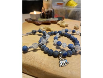 Shamballa - Lapis lazuli s praskaným Křišťálem