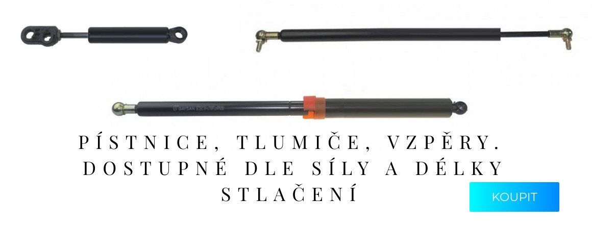 Tlumiče a vzpěry sedadel
