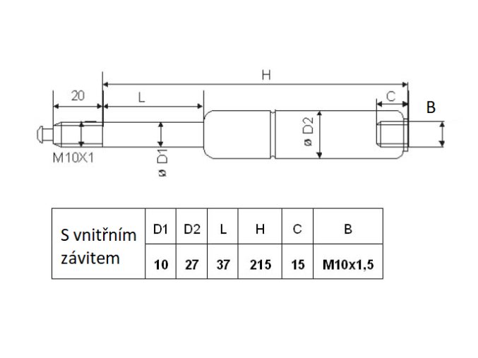 Tlumič sedadla Renault FR1 Iliade 500N