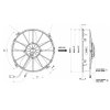 Ventilátor klimatizace tlačný Bova Setra Mercedes VA01-B70 / LL-36S SPAL 24V10a
