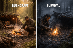 Jaký je rozdíl mezi bushcraftem a survivalem?