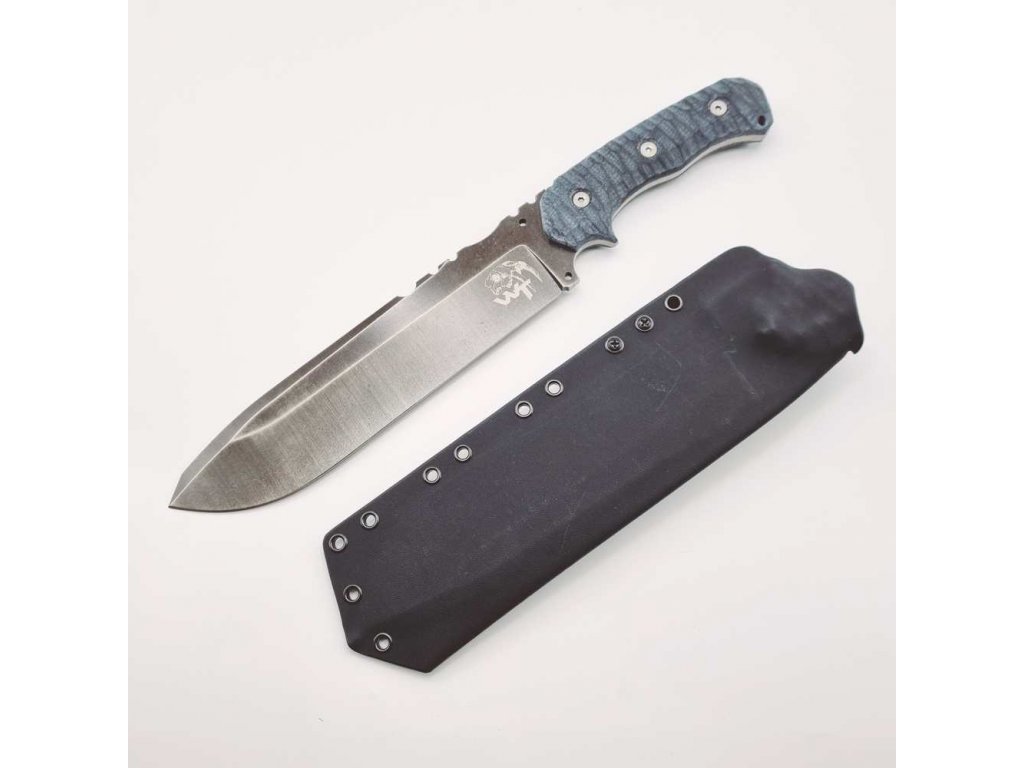 Wander Tactical - Godfather knife - Raw Finish & Green Micarta