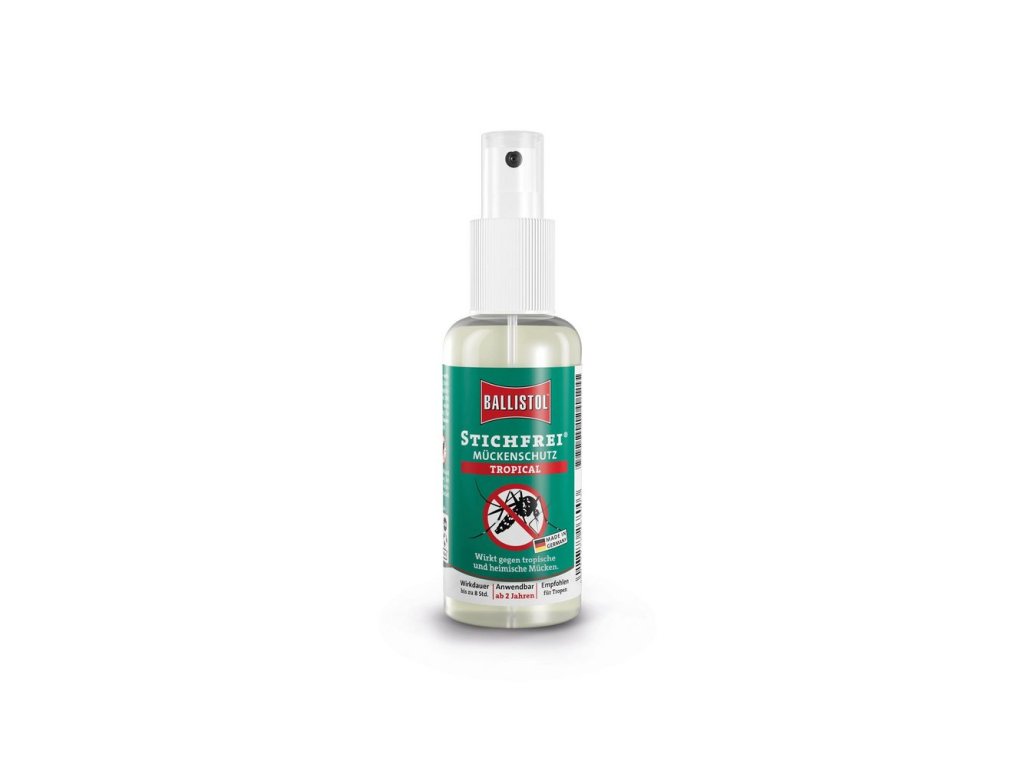 Repelent Ballistol Stichfrei Mosquito Tropical proti klíšťatům a tropickým komárům – bez DEET – 100 ml