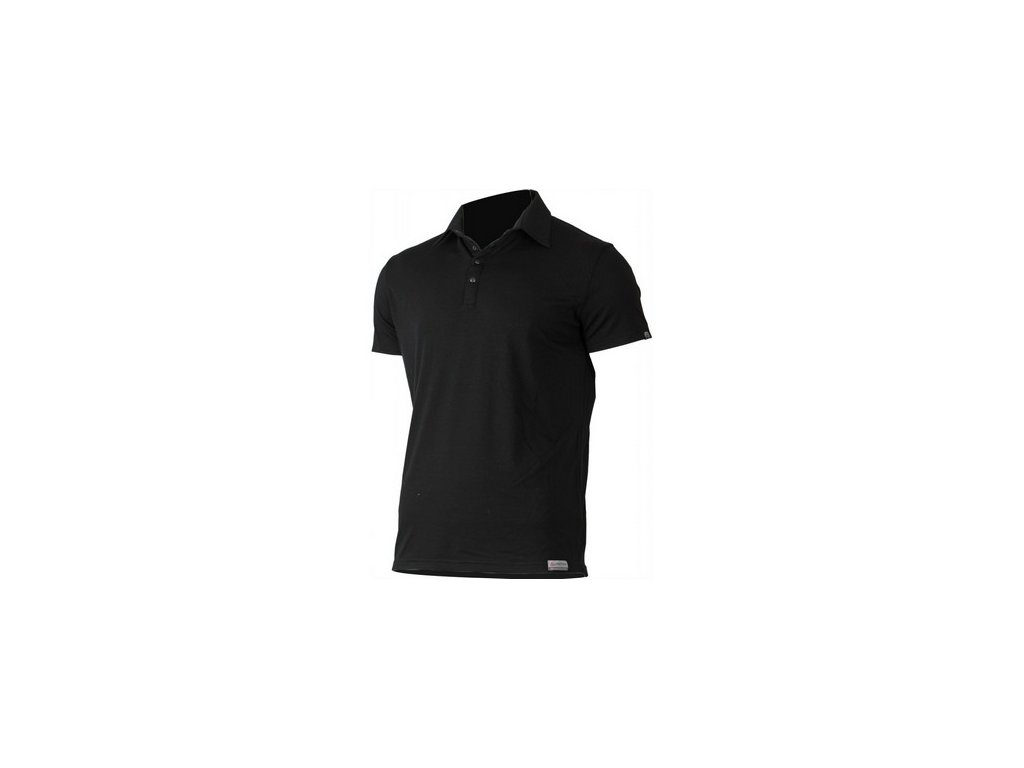 Pánské vlněné Merino POLO tričko ELIOT černé 160g