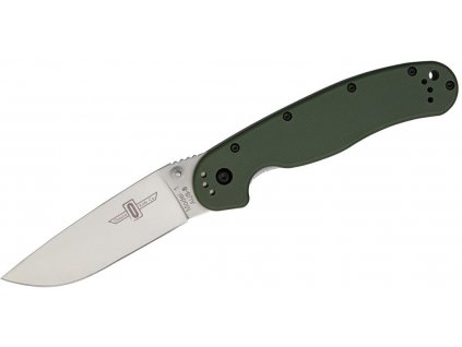 Ontario RAT-1 Satin Plain - OD Green Handle