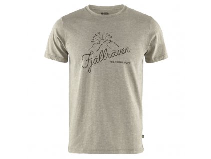 Tričko FJÄLLRÄVEN Sunrise T-Shirt - Light Olive / Melange