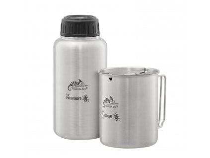 Nerezová láhev a hrnek  s víčkem PATHFINDER 946ml Stainless Steel Water Bottle with Nesting Cup Set