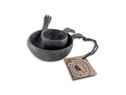 Kupilka Junior SET miska 330 ml + kuksa 120 ml + spork 165 - Kelo (BLACK)
