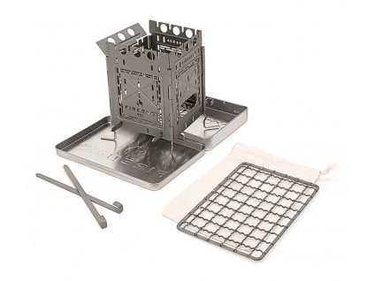 Turistický vařič DŘÍVKÁČ Firebox FREESTYLE Stainless Single Stove Kit (4 PANELS)