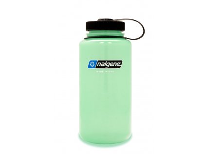 Láhev NALGENE Wide Mouth Sustain 1000ml - GLOW GREEN - 50% recyklát
