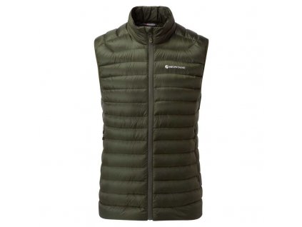 Péřová vesta MONTANE Anti-Freeze Packable Down Gilet - Oak Green