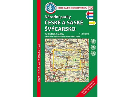 Laminovaná turistická mapa - NP České a Saské Švýcarsko 8. vydání, 2019
