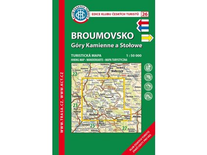 Laminovaná turistická mapa - Broumovsko a Góry Kamienne, 7. vydání, 2018