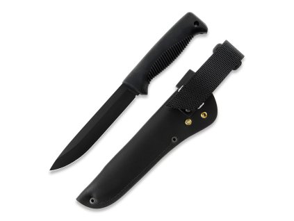 Nůž Peltonen Knives Sissipuukko M95 (PTFE 2024) Ranger Knife Black - kožené pouzdro FJP001