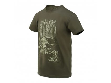 Tričko Helikon T-Shirt (Home Sweet Home) - Taiga Green